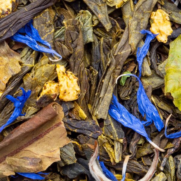 Thé Vert Wushi Bio saveur Ananas et Pêche par Made in Thé - Vue zoomée