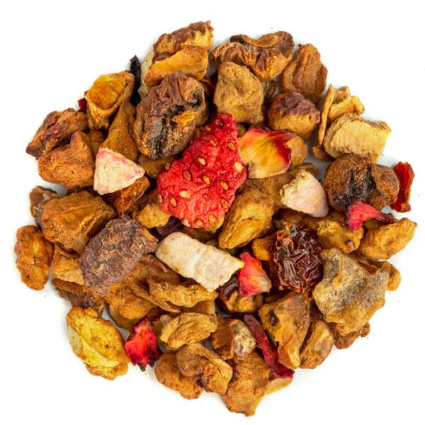 Tisane Chant des Sirènes Bio Saveur Fraise, Framboise et Hibiscus par Made in Thé - Vue de haut