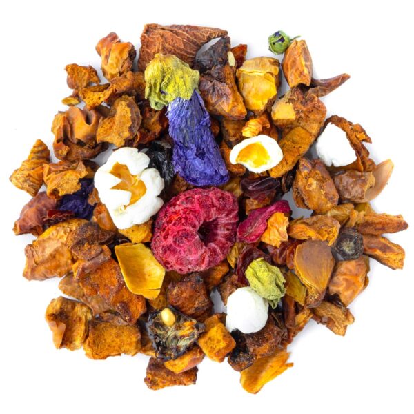 Tisane Pop Party Saveur Caramel et Framboise par Made in Thé - Vue de haut