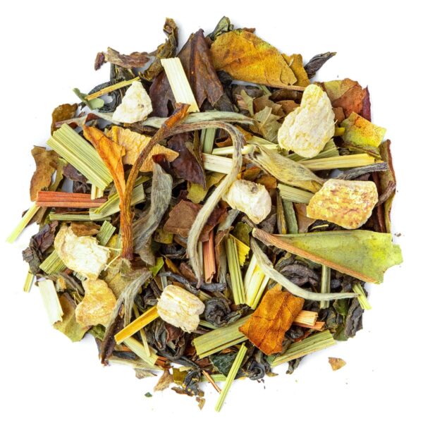 Thé blanc Gingembre Citron en vrac par Made in Thé - Vue de haut