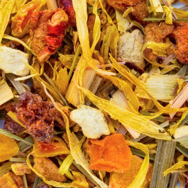 Tisane Rose matin Bio Saveur Orange et Pamplemousse par Made in Thé - Vue zoomée