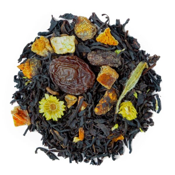 Thé Noir des Sultans Bio Saveur Citron, Datte et Figue par Made in Thé - Vue de haut