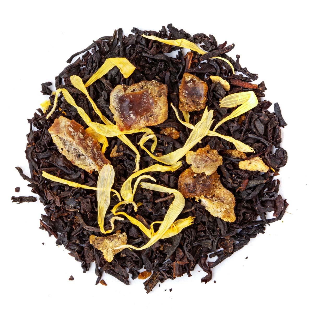 Thé Noir Évasion Gourmande Saveur Caramel et Vanille par Made in Thé - Vue de haut