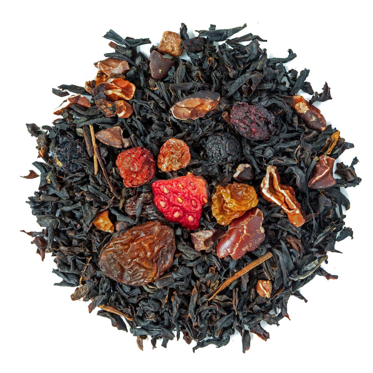 Thé Noir Berries & Cacao Bio Saveur Baies sauvages et Brownies par Made in Thé - Vue de haut