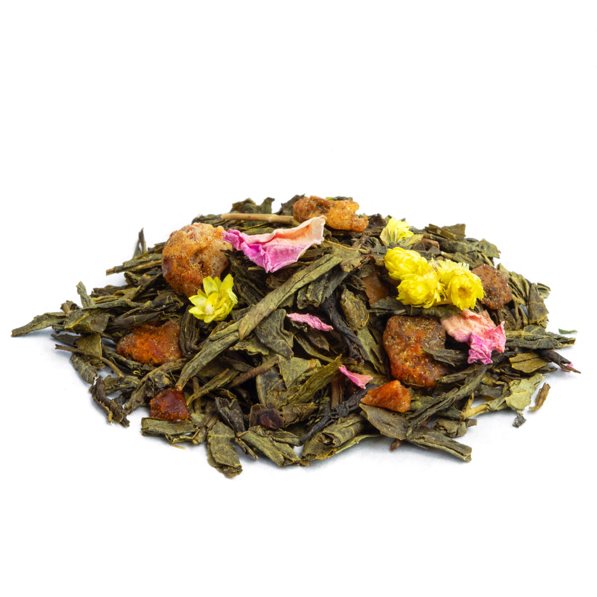 Thé Vert Rose Immortelle Bio saveur Rose par Made in Thé - Vue de côté