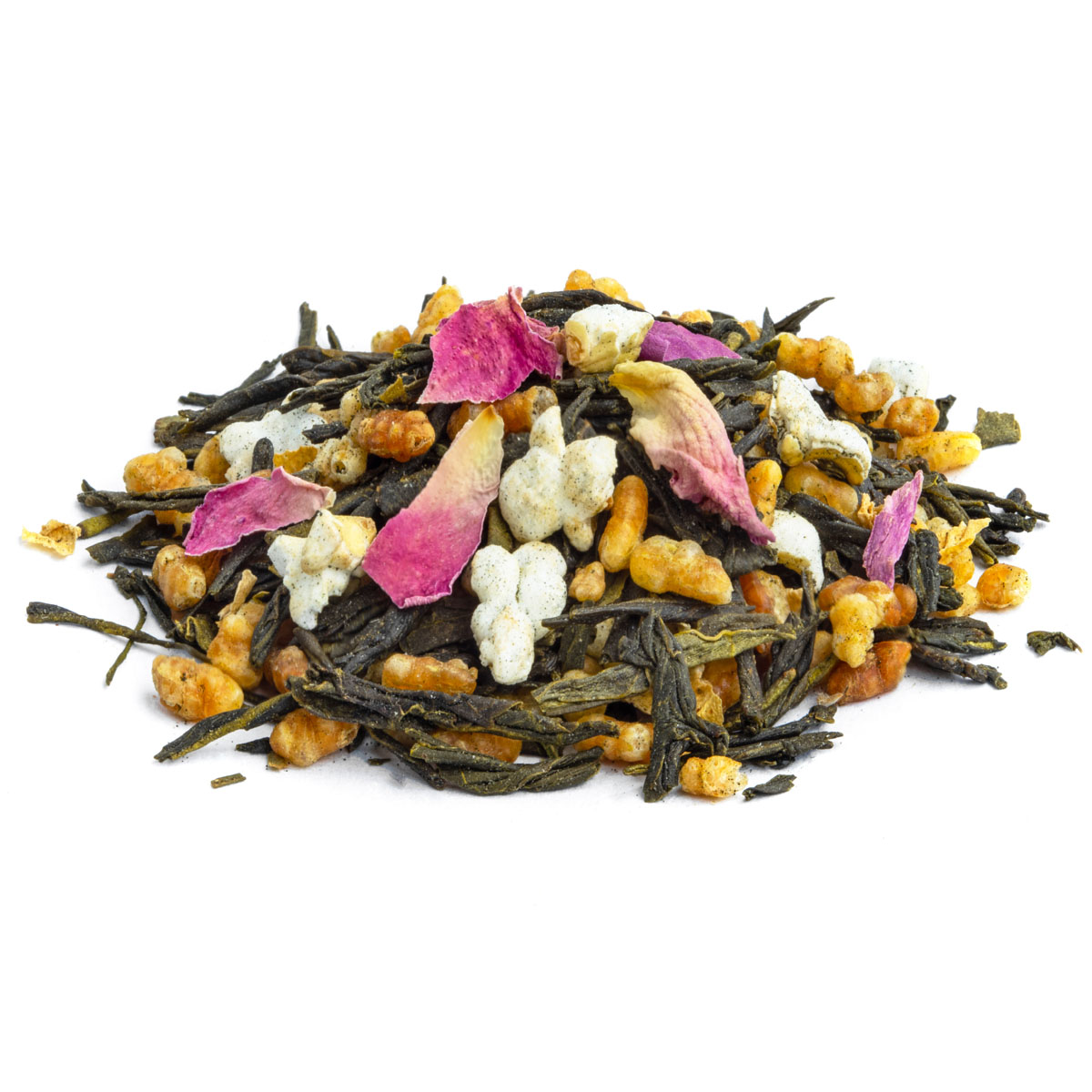 Thé Vert Sakura Genmaicha saveur Fleur de cerisier par Made in Thé - Vue de côté