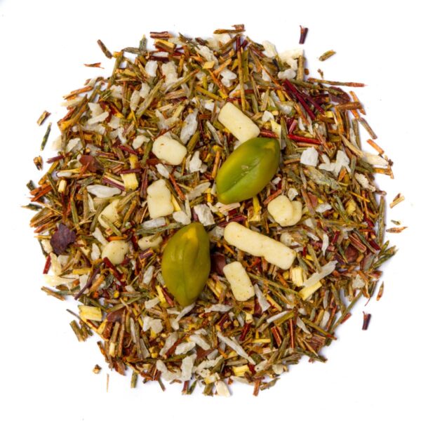 Rooibos Blanc Délice en Vrac saveur Orange, Eucalyptus par Made in Thé - Vue de haut