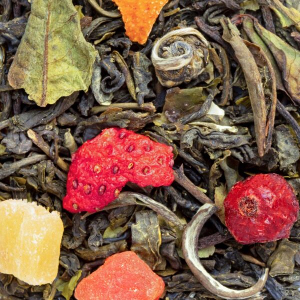 Thé Blanc Jardin de Kyoto saveur Litchi et Pêche en vrac par Made in Thé - Vue zoomée