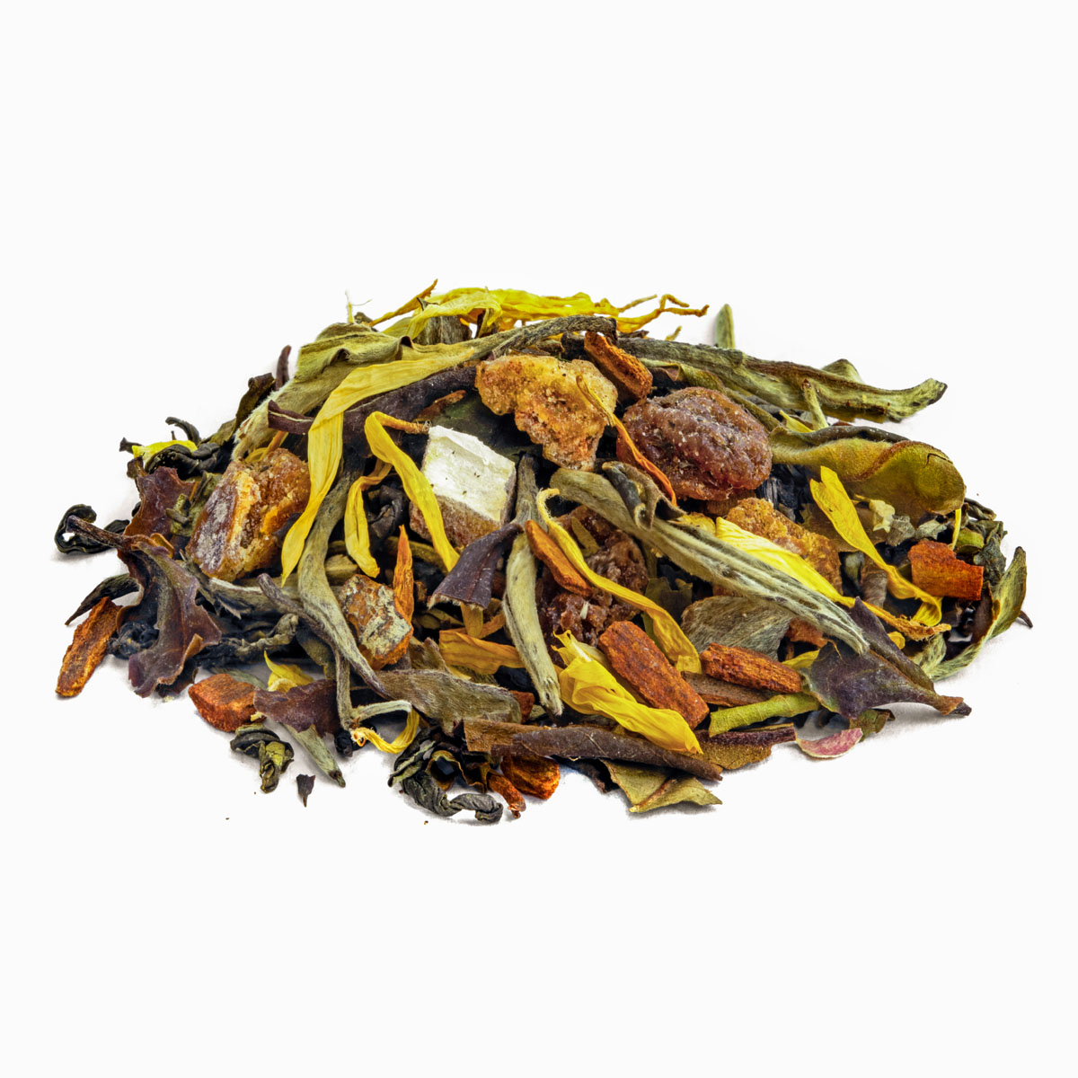 Thé Blanc Douceur de Poire Bio saveur Poire en vrac par Made in Thé - Vue de côté