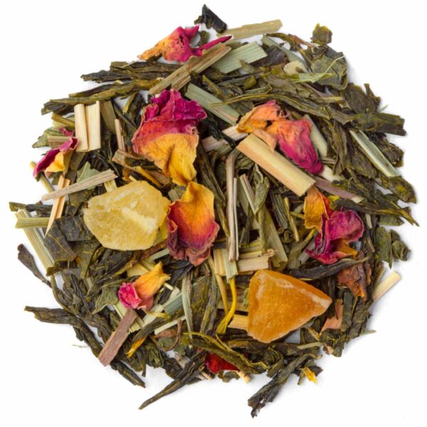 Thé Vert Mangue Passion Bio saveur Fruit de la passion et Mangue par Made in Thé - Vue de haut