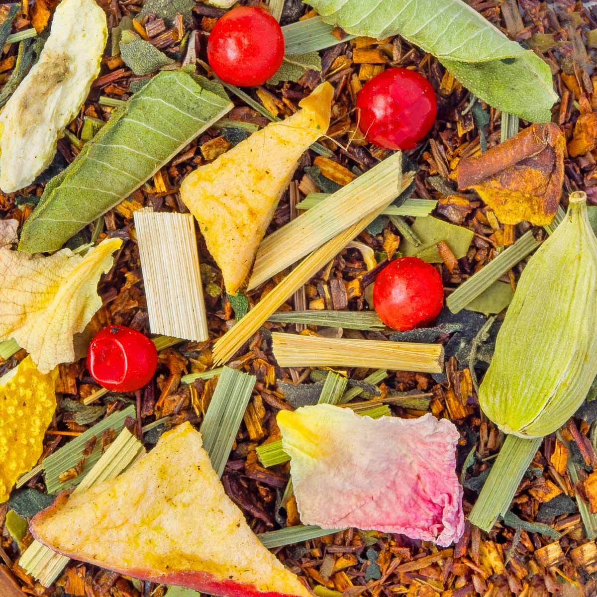 Rooibos Féerie Hivernale Bio saveur Citron et Pamplemousse en vrac par Made in Thé - Vue zoomée