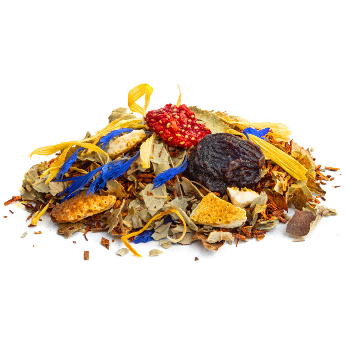 Rooibos Lagoon beach saveur Fraise, Raisin en vrac par Made in Thé - Vue de côté