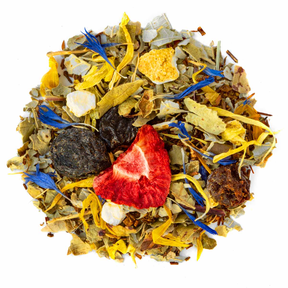 Rooibos Lagoon beach saveur Fraise, Raisin en vrac par Made in Thé - Vue de haut